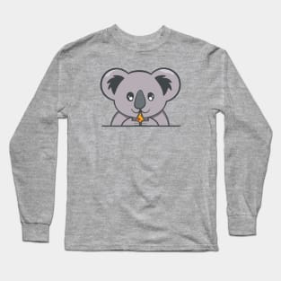 Cute koala pizzaeater Long Sleeve T-Shirt